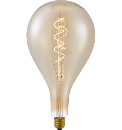 E27 4W XXL Filament LED lamp - A157, 2000K, goud glas, dimbaar, Flex filament