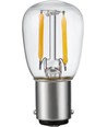 BA15d 1,5W LED filament lamp - 2500K, helder, 140lm, 5,6cm