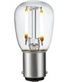 BA15d 1,5W LED filament lamp - 2500K, helder, 140lm, 5,6cm
