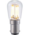 BA15d 3W dimbare LED filament lamp - 2500K, helder, 5,6cm, 210lm