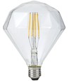 E27 5W dimbare LED filamentlamp - Diamond, 2500K, helder, 450lm
