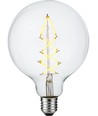 E27 6,5W dimbare LED globe lamp - G125, 500lm, 2200K, filament, helder glas