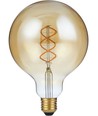 E27 5W 3-staps dimbare LED lamp - G125, Filament Flex, 2200K, goud glas