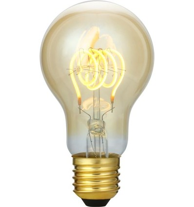 E27 5W 3-staps dimbare LED lamp - A60, 2200K, Goud, Flex Filament, 460lm