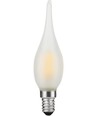 E10 1,5W LED filament mini tip lamp - C23, 90lm, 2700K, mat glas