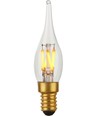 E14 1,8W dimbare LED kogellamp - C23, Mini Tip Candle, 2000K, helder glas