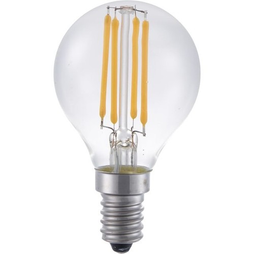 E14 4W filament kogellamp, 24V - G45, 2200K, helder glas, 270lm