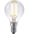 E14 4W filament kogellamp, 24V - G45, 2200K, helder glas, 270lm