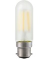 BA22d 5W dimbare LED buislamp - 9,5cm, filament, mat glas, 2700K