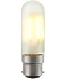 BA22d 5W dimbare LED buislamp - 9,5cm, filament, mat glas, 2700K