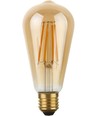 E27 8W dimbare LED Rustika lamp - ST64, 640lm, 2200K, goud glas, filament