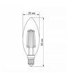 E14 6W filament kaarslamp - C37, neutraal wit