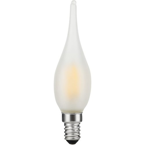 E10 1,5W LED filament kaarslamp - C23, 90lm, 2500K, mat glas