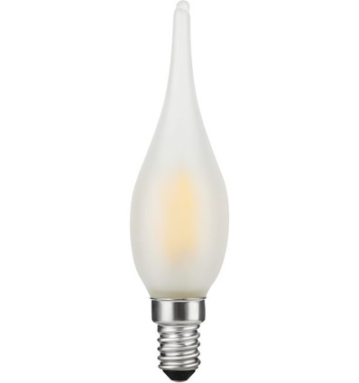 E10 1,5W LED filament kaarslamp - C23, 90lm, 2500K, mat glas