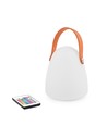 Oplaadbare RGB LED-tafellamp Ø12,8cm - Wit, incl. afstandsbediening, IP54 buiten