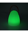 Oplaadbare RGB LED-tafellamp Ø12,8cm - Wit, incl. afstandsbediening, IP54 buiten