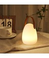 Oplaadbare RGB LED-tafellamp Ø12,8cm - Wit, incl. afstandsbediening, IP54 buiten