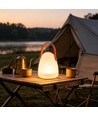 Oplaadbare RGB LED-tafellamp Ø12,8cm - Wit, incl. afstandsbediening, IP54 buiten
