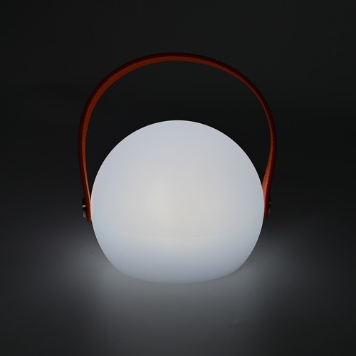Oplaadbare RGB LED-tafellamp Ø13cm - Wit, incl. afstandsbediening, IP54 voor buiten