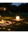 Oplaadbare RGB LED-tafellamp Ø13cm - Wit, incl. afstandsbediening, IP54 voor buiten
