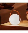 Oplaadbare RGB LED-tafellamp Ø13cm - Wit, incl. afstandsbediening, IP54 voor buiten