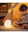 Oplaadbare RGB LED-tafellamp Ø13cm - Wit, incl. afstandsbediening, IP54 voor buiten