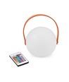 Oplaadbare RGB LED-tafellamp Ø13cm - Wit, incl. afstandsbediening, IP54 voor buiten