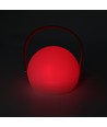 Oplaadbare RGB LED-tafellamp Ø13cm - Wit, incl. afstandsbediening, IP54 voor buiten