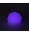 Oplaadbare RGB LED-tafellamp Ø13cm - Wit, incl. afstandsbediening, IP54 voor buiten