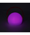 Oplaadbare RGB LED-tafellamp Ø13cm - Wit, incl. afstandsbediening, IP54 voor buiten