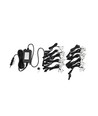 Set van 10 grondspots - 0,5W, rond, roestvrij staal, compleet incl. voeding