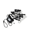 Set van 10 grondspots - 0,5W, rond, roestvrij staal, compleet incl. voeding