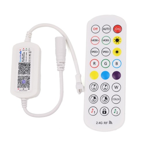 RGBIC controller met afstandsbediening - Bluetooth Surplife RF draadloos, slimme afstandsbediening, 3-pins