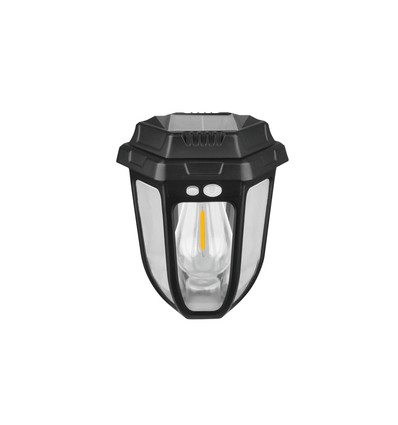 Solara Rustica 1W solar tuinlamp - 2700K, 50cm hoog, IP44, zwart