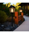 Solara Rustica 1W tuinlamp op zonne-energie - 2700K, 50cm, IP44, zwart