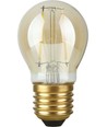E27 2,9W dimbare LED kogellamp - Filament, G45, 2200K, goud glas