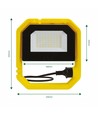 30W schijnwerper met voet, oprol en haak - Werklamp, 3m kabel, Schuko stekker, IP65 buiten