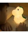 MOCHI Dinosaurus nachtlampje - Siliconen, kleurwissel + warm wit, touch dimbaar, IP20 binnen