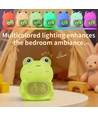 MOCHI kikker nachtlamp met klok - Siliconen, RGB+W, touch dimbaar, IP20 binnen