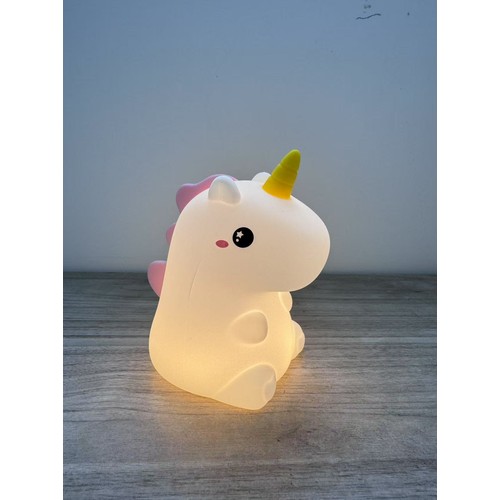 MOCHI Eenhoorn nachtlamp - Siliconen, RGB+W, touch dimbaar, IP20 binnen