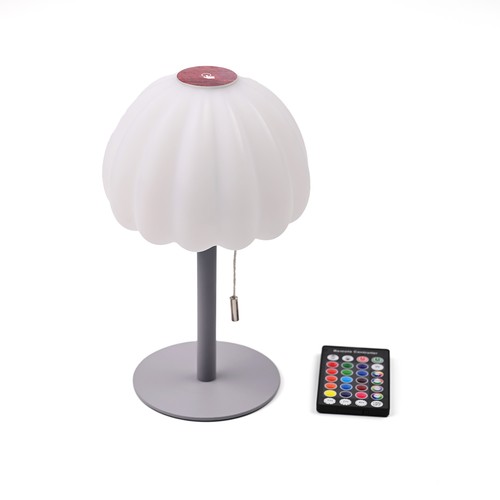 Oplaadbare RGB LED tafellamp - Wit, incl. afstandsbediening, IP20 binnen