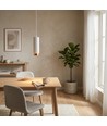 Outlet: V-Tac moderne hanglamp - Wit met roségoud, Ø8 cm, GU10