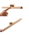 Oplaadbare wandlamp van hout - 360° draaibaar, incl. lichtbron, IP20, 3W