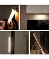 Oplaadbare wandlamp van hout - 360° draaibaar, incl. lichtbron, IP20, 3W