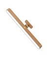 Oplaadbare wandlamp van hout - 360° draaibaar, incl. lichtbron, IP20, 3W