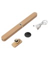 Oplaadbare wandlamp van hout - 360° draaibaar, incl. lichtbron, IP20, 3W