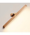 Oplaadbare wandlamp van hout - 360° draaibaar, incl. lichtbron, IP20, 3W