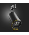 20W PAVA BASIC 3-fase railspot - Instelbare CCT, 111lm/W, 20-45°, zwart