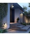 10W Verto Round Edge CCT wandlamp, IP65 - 120lm/W, zwart, 3-CCT, asymmetrisch licht, buiten/binnen