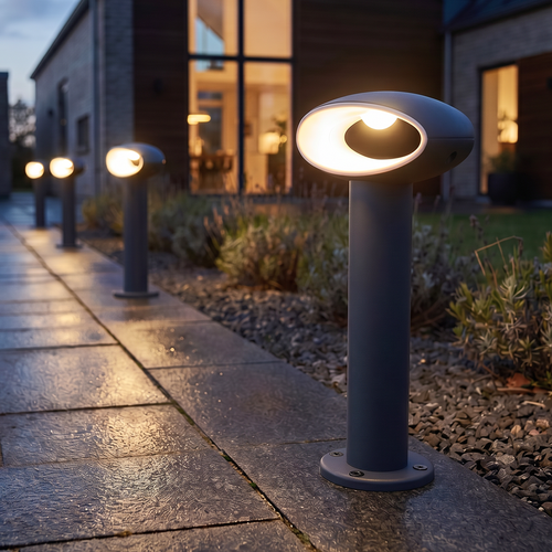 LED Bolderarmatuur 30 cm 9W IP54 Donkergrijs - 230V, 4000K, incl. lichtbron